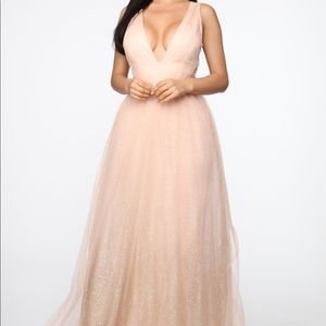 All that glitter gown blush